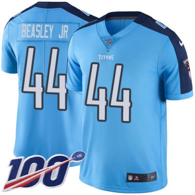 Nike Tennessee Titans #44 Vic Beasley Jr Light Blue Men's Stitched NFL Limited Rush 100th Season Jersey Men's